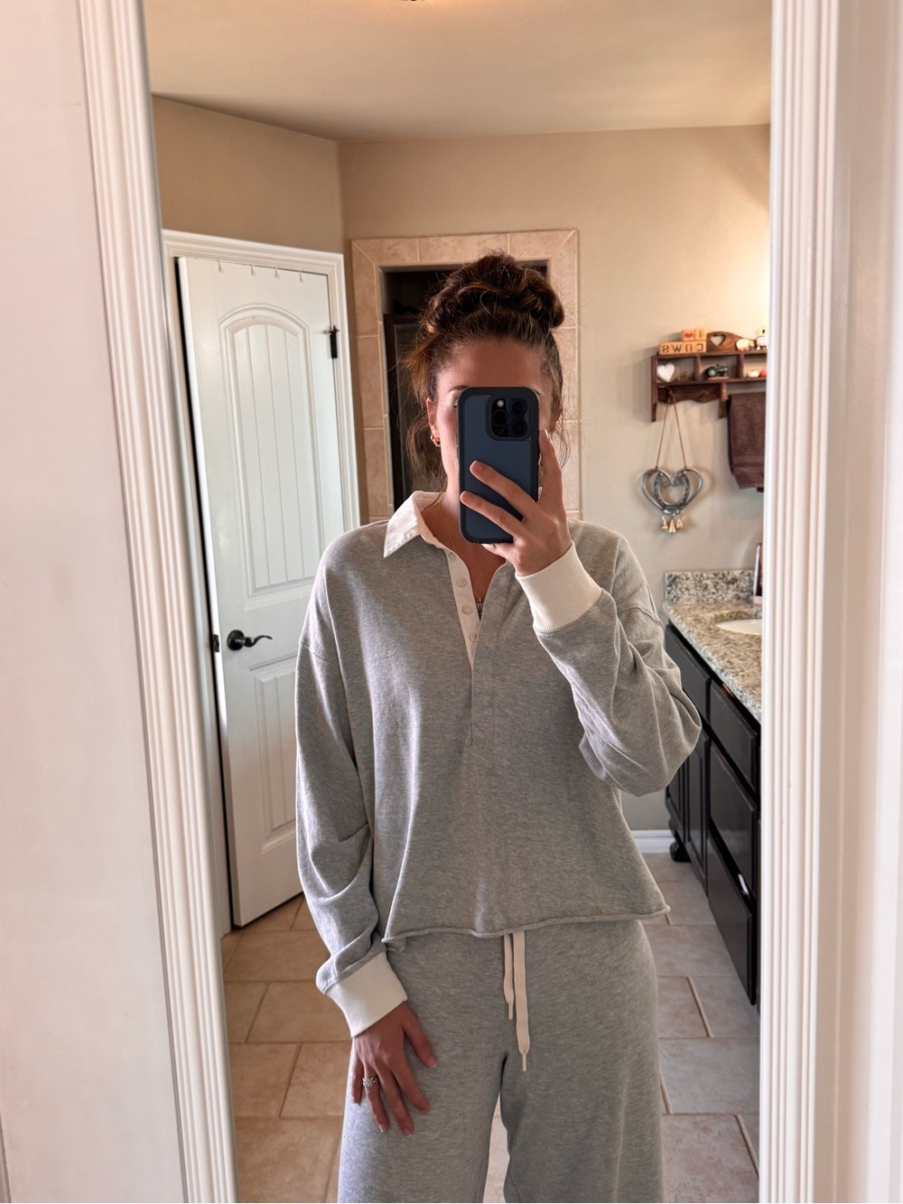 Aerie Rugby Shirt size M - Light Gray